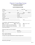 Client Information Form Adult
