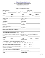 Client Information Form Child